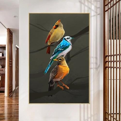 Modern Watercolor Bird Animal Canvas Print Painting Wall Art Posters and Prints Picture forLiving Room Home Decoration Cuadros
