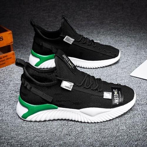 Sports fashion sale black para leather Breathable Light shoes men Fashion sneakers solid comfortable causal Sneakers sapatos of