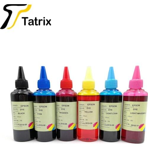 Tatrix 6 X 100ML Refill ink For Epson cartridges , Dye Ink Photo Ink for Epson Inkjet printer