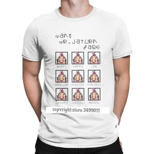 Many Face Men Tshirt Earthbound Mother RPG Funny Tees O Neck Tee Shirts Pure Cotton Printed Tops