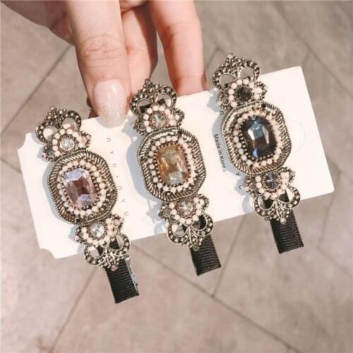 Women Hairpins Hair clips Bow Knot Barrettes Pearl Rhinestone Fashion Korean Lady Girl Head Accessories Wholesale Office