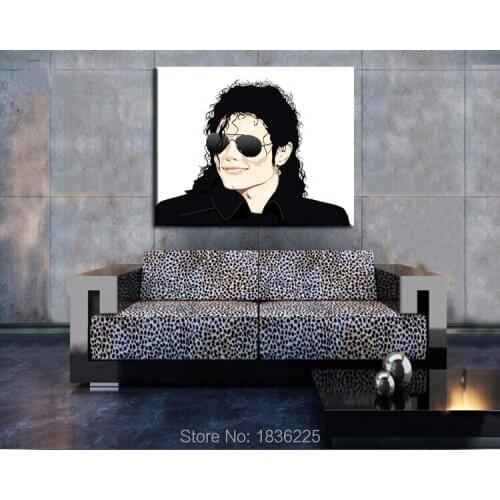 Famous black and white paintings michael jackson oil painting canvas stretcher bars decor for home decor wall decoraction