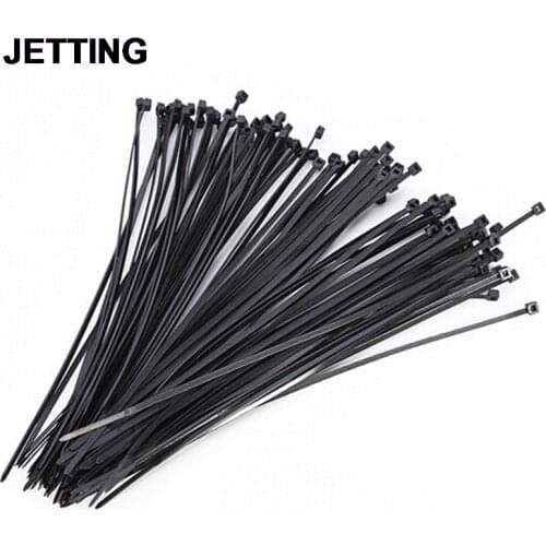 100PCS 100mm Self-Locking Network Nylon Plastic Cable Wire Zip Tie Cord Strap Plastic Zip Trim Wrap Cable Loop Ties Wire