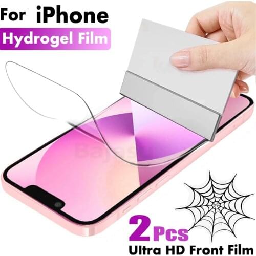 2PCS Hydrogel On the Screen Protector For iPhone 13 12 11 Pro Max 8 7 6 6s Plus Protective Film On iPhone X XR XS Max 13 MINI SE