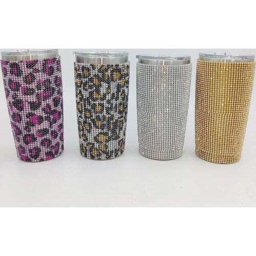 600ml Rhinestone Thermos Bottle 304 Stainless Steel Vacuum Insulated Cup Vacuum Flasks Drinking Cup Coffee Mug Water Bottle