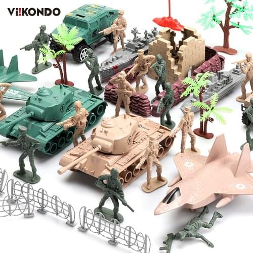 Viikondo 152-Piece Army men Military Toy &Tanks Planes Armored vehicles Battlefield Accessories Military Toy for boys