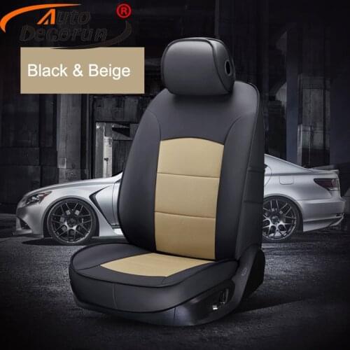 AutoDecorun Perforated Cowhide Leather Seat Cushion Cover for Nissan Fuga 250XV Accessories Seat Covers Car Protectors 2005-2007
