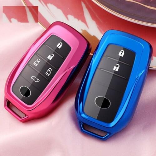 Soft TPU Full Protect Key Cover Key Case for Toyota Alphard VELLFIRE PREVIA RAV4 Hilux Fortuner Land Cruiser Key Shell