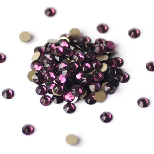 CTPA3bI Crystal Amethyst Opal Shadow All Size Non Hotfix Glass Crystal Rhinestones Flatback Nail Rhinestone For 3D Nails Art