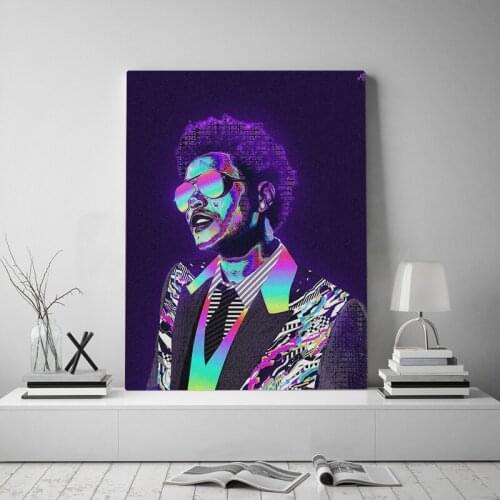 The weeknd Wooden Frame Canvas poster Painting wall Art decor Living room Bedroom Study Home Decoration Framed Prints