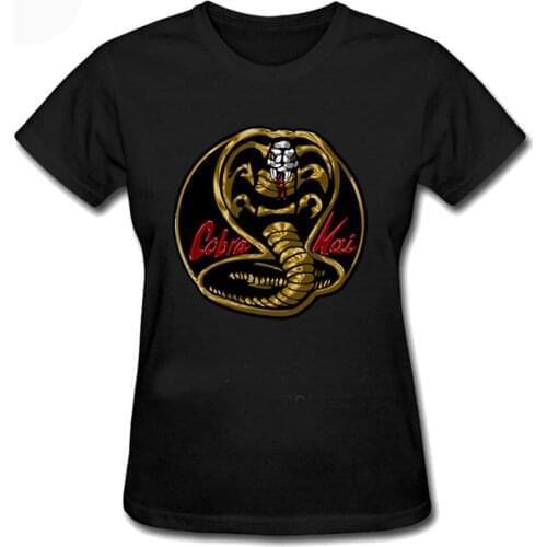 Karate Kid T Shirts Cobra Kai T-Shirt Graphic Womens Tops Tees Summer Tshirt Cool Lady Short Sleeve Camisas Mujer Plus Size Girl