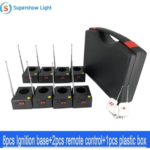 Cold Firework Ignition Machine Wireless Remote Pyrotechnics 8 Cues Receiver Stage Equipment Fountain System 1case 8 Base Firing