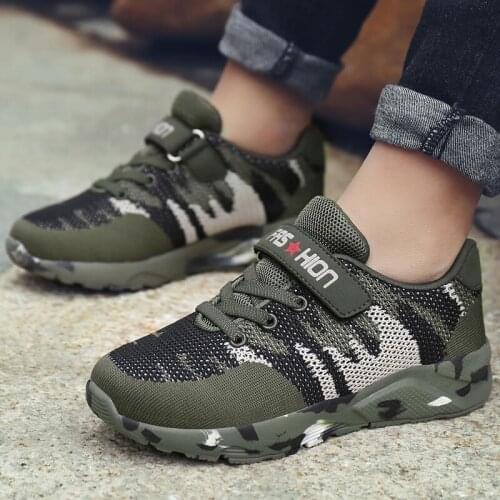 Summer Children Sports Shoes Military Training Camouflage Boys Sneakers Army Green Outdoor Kids Casual Shoes For Girls Trainers
