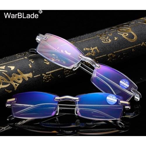 WarBLade Comfy Rimless Ultra Light Reading Glasses Presbyopia Parents Gift Men Women Eyewear +1.0 +1.5 +2.0 +2.5 +3.0 +3.5+4.0