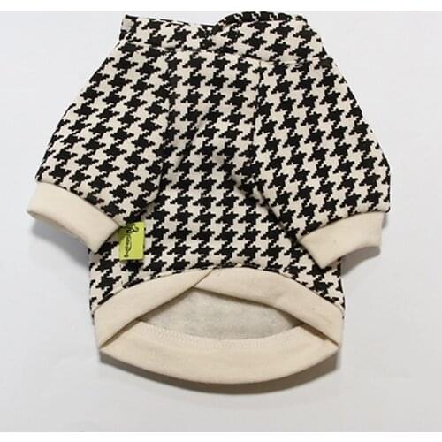 Autumn Winter Dog Clothes Two-legged Printing Soft Dog Hoodie Dogs Coat Jacket Halloween Christmas Houndstooth Sweat Shirt
