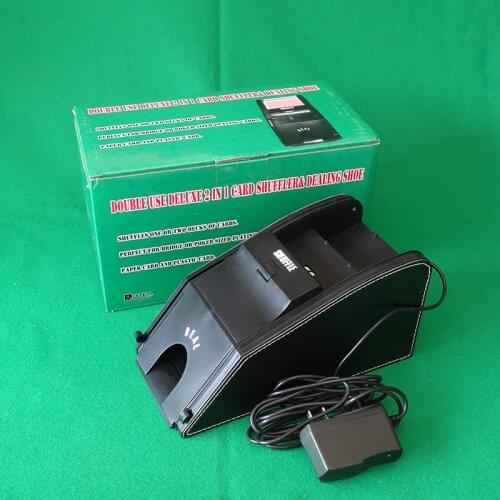 Poke Card Shuffler Dealer Shoe 2 in 1 Shuffle Deal Machine Automtic Electronic Playing Card Shuffler Texas Hold'em Player love