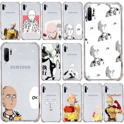 Anime One Punch Man Phone Case Transparent For Samsung Galaxy A71 A21s S8 S9 S10 plus note 20 ultra
