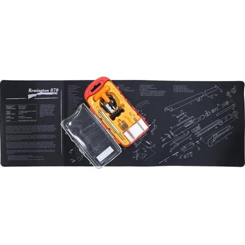 Remington 870 Shooting Accessories Tactical Gun Cleaning Mat with Parts Diagram and Instructions for Use Repair Build Tool