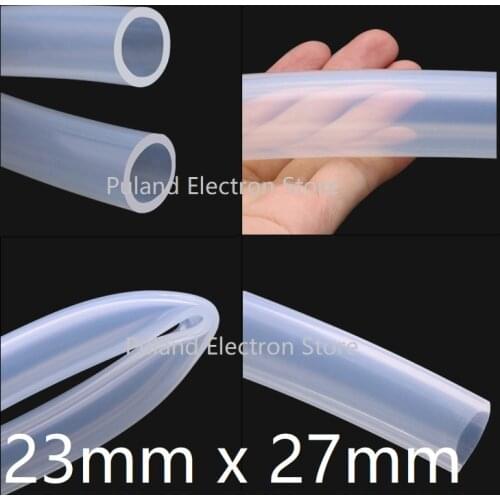 23*27 Silicone Tubing ID 23mm OD 27mm Food Grade Flexible Drink Tubing Pipe Temperature Resistance Nontoxic Transparent