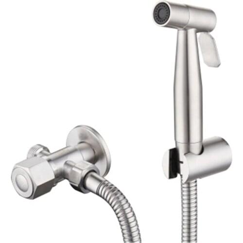 Shattaf Toilet Bidet Faucets Sprayer Handheld Bidet Sprayer Toilet Stainless Steel Bidet Spray Bathroom Hand Shower Bidet Set