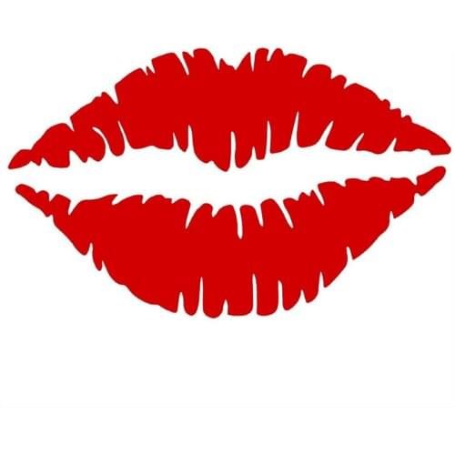 Fashion Car Sticker Sexy Red Lips Auto Decoration Cover Scratches Vinyl Decal for Mini Cooper Kia Rio Passat B6,8cm*11cm