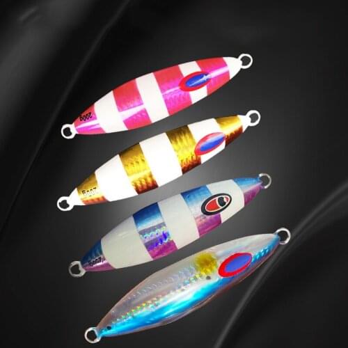 Luminous silver Japan 150g/200g/250g with 3D eyes lead fish lead jig knife jig super good quality