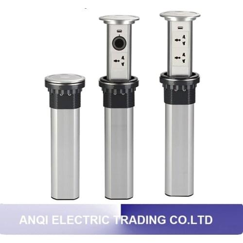 4 types Motorized pop UP Power Outlet/Touch screen electric intelligent lifting socket with USB charging/hidden desktop socket