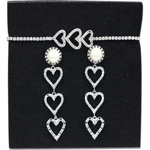 MADALENA SARARA AAAA Cubic Zirconia High Quality Drop-ship Women Necklace Jewelry Set Options Heart-Heart Style