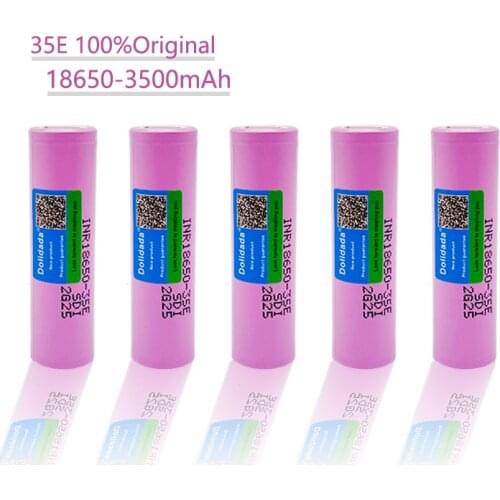 1/2/4/6/8/10PCS 100% Original 18650 3500mAh 20A discharge INR18650 35E 3500mAh 18650 battery Li-ion 3.7v rechargable Battery