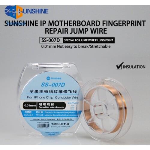150m SUNSHINE SS-007D 0.01mm Jump Wire Line Linprecision Flexible Circuit Dedicated for Iphone Chip Repair Jump Conductor Wire