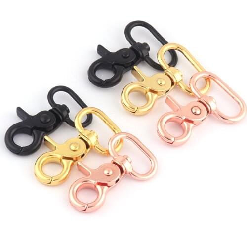 25mm Rose Gold Swivel Clasps Claw Lobster Clasps Purse Bag Handbag Clip Jewelry Findings Key Ring Clip Metal Strap Trigger Clasp