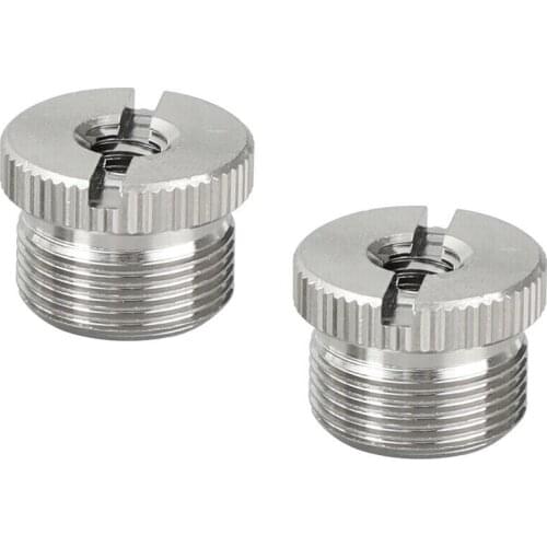 2 x 5/8''-27 Male To 1/4''-20 Female Screw Adapter For Microphone Stand 5/8" to 1/4" adapters