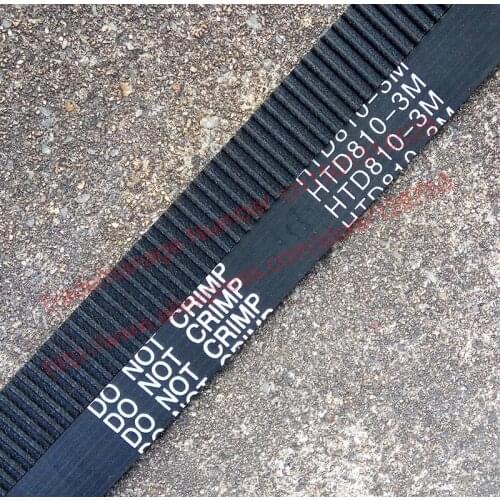 5 pieces/pack 810-HTD3M-25mm Timing belt length 810mm width 25mm pitch 3mm Neoprene Rubber 810 HTD 3M 25 STD S3M pulley CNC