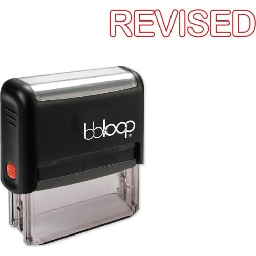 Bbloop Revised w/Round Outline Style Font and Design Self-Ink