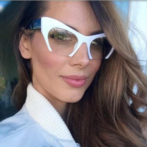 Big frame women glasses frame fashion cat eye Clear Lens brand oversized Glasses Female Transparent Half frame optical frame