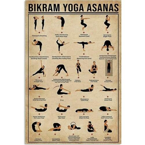Yoga Asanas Great Multisize Metal Tin Sign Retro Kitchen Garden Restaurant Farm Shopping Mall Bar Cafe Man Cave Farm Wall