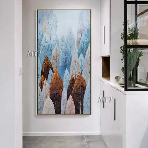 Tree Decorative Pictures Modern Abstract Oil Painting On Canvas Handmade Art Picture Decor Modular Wall Art For Home Room