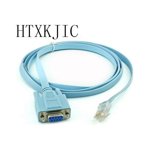 For Cisco Console Cable RJ45 Cat5 Ethernet to Rs232 DB9 COM Port Serial Female Routers Network Adapter Cable Blue 1.8m 6Ft