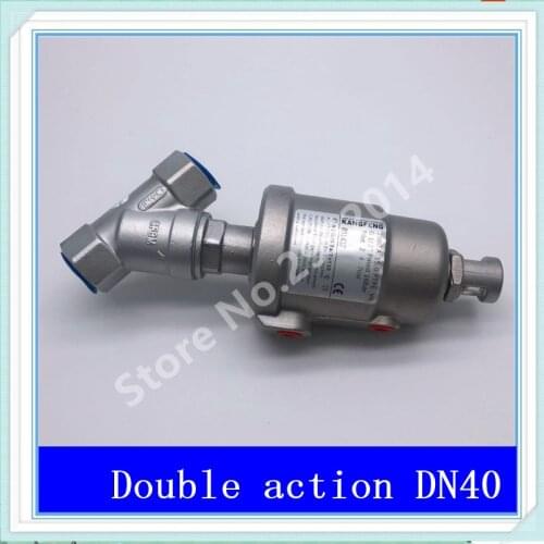 DN40 304 stainless steel pneumatic Angle seat valve with high temperature steam Y type Angle seat valve 2 DN-40 Stainless steel