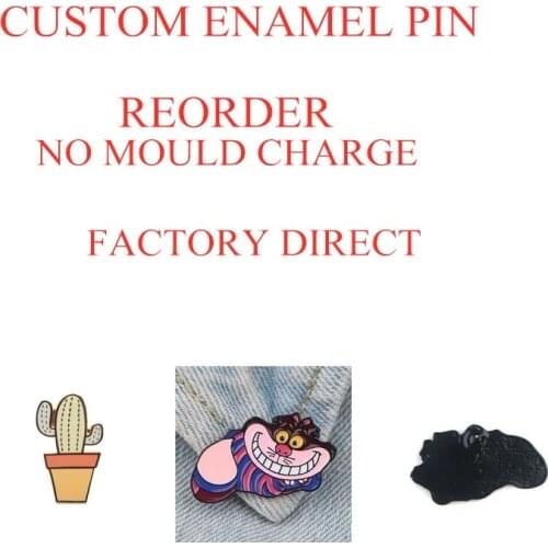 Factory Custom Enamel Lapel Pins Metal Cut Shiny Gold Skull Brooch Badge For Gift Apparel Clothing Welcome DIY Your Own Logo