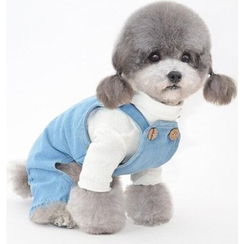 Small Pet Dog Jumpsuit Puppy Outfit Rompers Spring Autumn Dog Clothes Pomeranian Poodle Bichon Schnauzer Costume Dropshipping