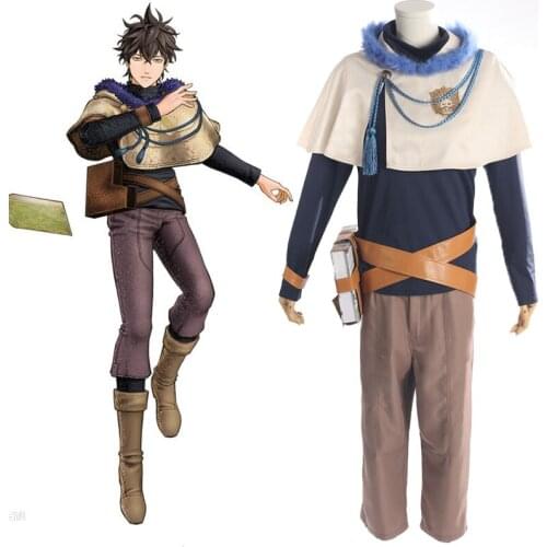 Anime Comic Black Clover Cosplay costumes Yuno Grinbellor Cosplay Costume Uniforms Suits Clothes Full Sets Cloaks Outfits New