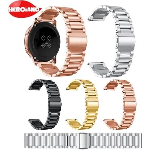 20mm Metal Stainless Steel Band for Samsung Galaxy Watch Active 42 S2 Bracelet Strap For Galaxy active 2 40mm 44mm Wristband