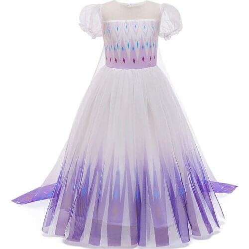 New Cosplay Costume Girls Dress Summer Snow White Princess Party Dress For Girl Fantasy Baby Kids Clothing For 3-12 Years Old