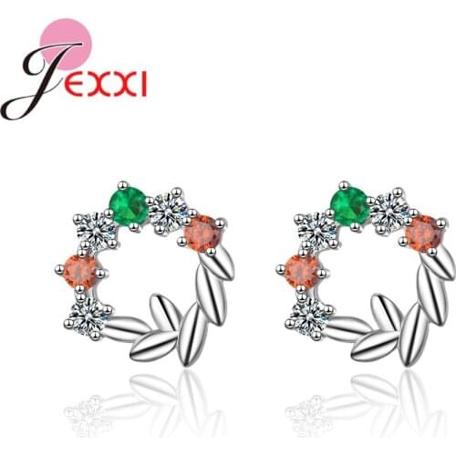 New Design 925 Sterling Leaf earrings female temperament Korea fresh style sweet design sense small cold wind accessories