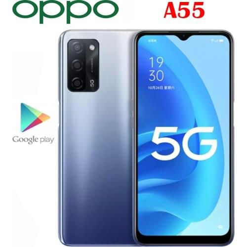 New Official Original OPPO A55 5G Cell Phone 6.5inch LCD MTK6833 Octa Core Android 11 OS 60Hz Rate Reflash 5000Mah 13MP Camera