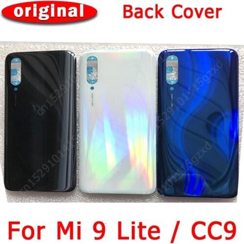 Original Back Battery Cover for XiaomiMi 9 Lite Mi9 9Lite CC9 rear housing cover case with adhensive replacement spare parts