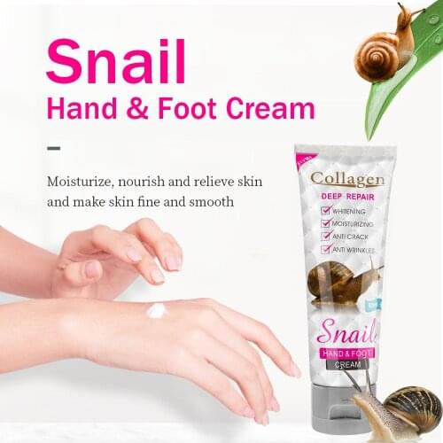 Disaar 80g Snail Hand Foot Care Whitening Cream Deep Repairing Nourish Moisturize Anti-Chapping Anti Wrinkles Crack Skin Care