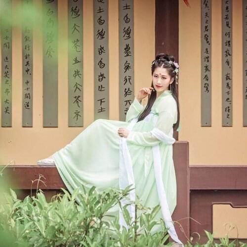Chinese Folk Dances National Hanfu Dress Female Ancient Dancewear Tang Song Dynasty Fairy Cosplay Dress for Stage Costumes