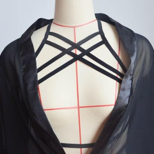 Sexy Harness Fetish Wear Womens harnais Bondage Lingerie Handmade Cupless Body ligueros mujer lenceria Harness Goth